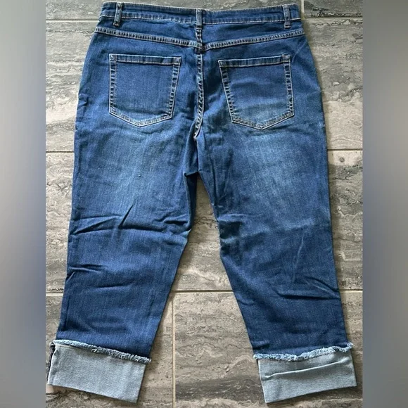 Talbots boyfriend, torrid distressed flare, JMS capris jeans lot bundle size 16 - Picture 10 of 10